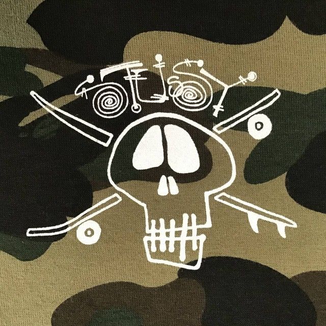 Bape × Stussy STUSSY × BAPE camo skull logo T-shirt a bathing ape Size US M / EU 48-50 / 2 - 4 Thumbnail