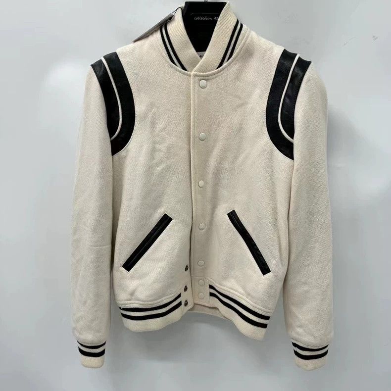 Yves Saint Laurent Saint laurent White patchwork logo Teddy jacket 2503-Nextar Size US S / EU 44-46 / 1 - 1 Thumbnail