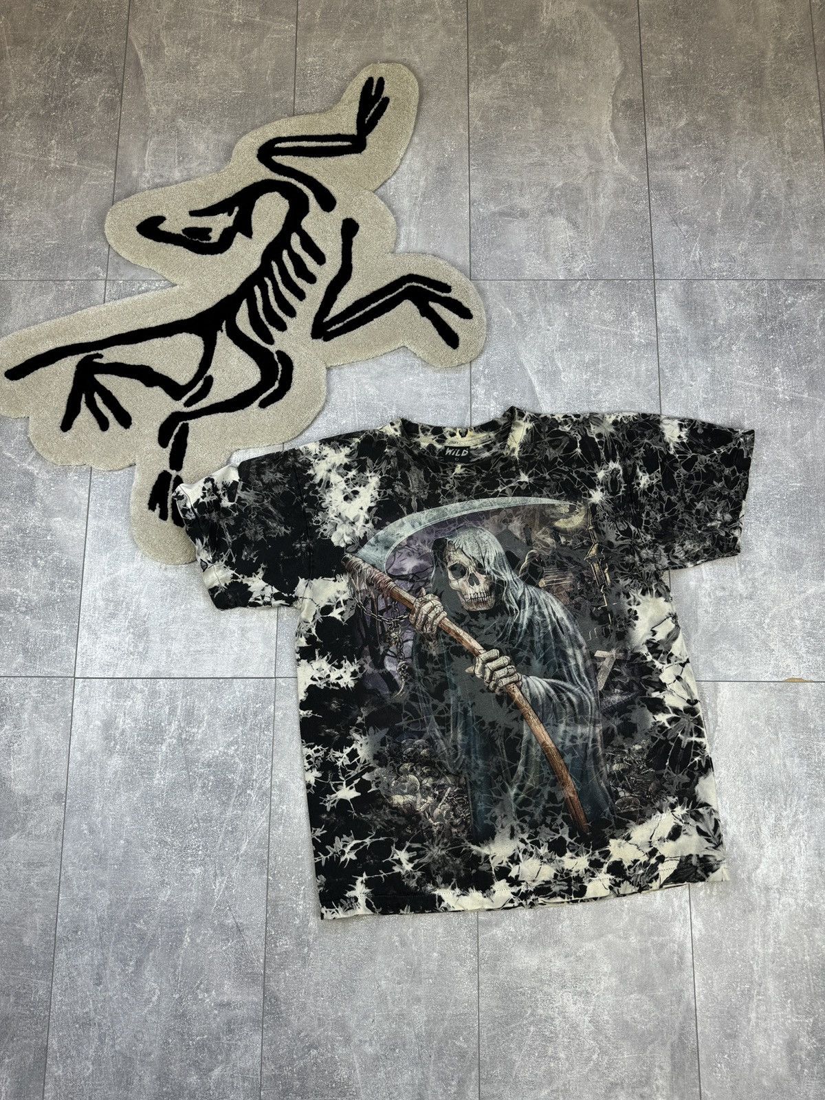 Japanese Brand Mens Vintage Wild skulls T-shirt spiral y2k rap affliction Size US L / EU 52-54 / 3 - 13 Thumbnail