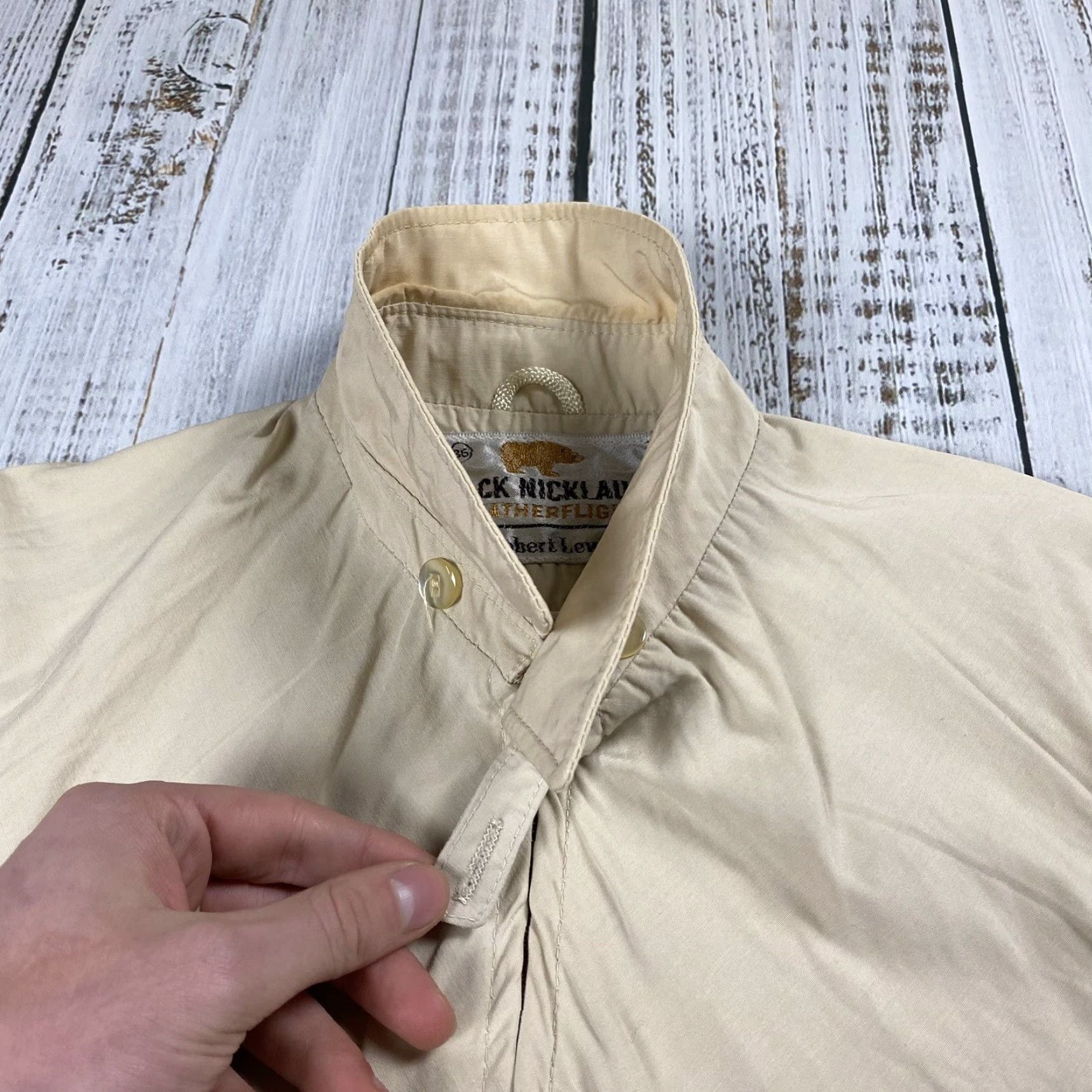 Vintage VTG 60S JACK NICKLAUS GOLF LIGHTWEIGHT JACKET CRUISER MENS CREAM 36 S/M GRIPPER ZIPPER ELVIS GABARDINE GOLFING BOMBER JACKET/COAT Size US S / EU 44-46 / 1 - 3 Thumbnail