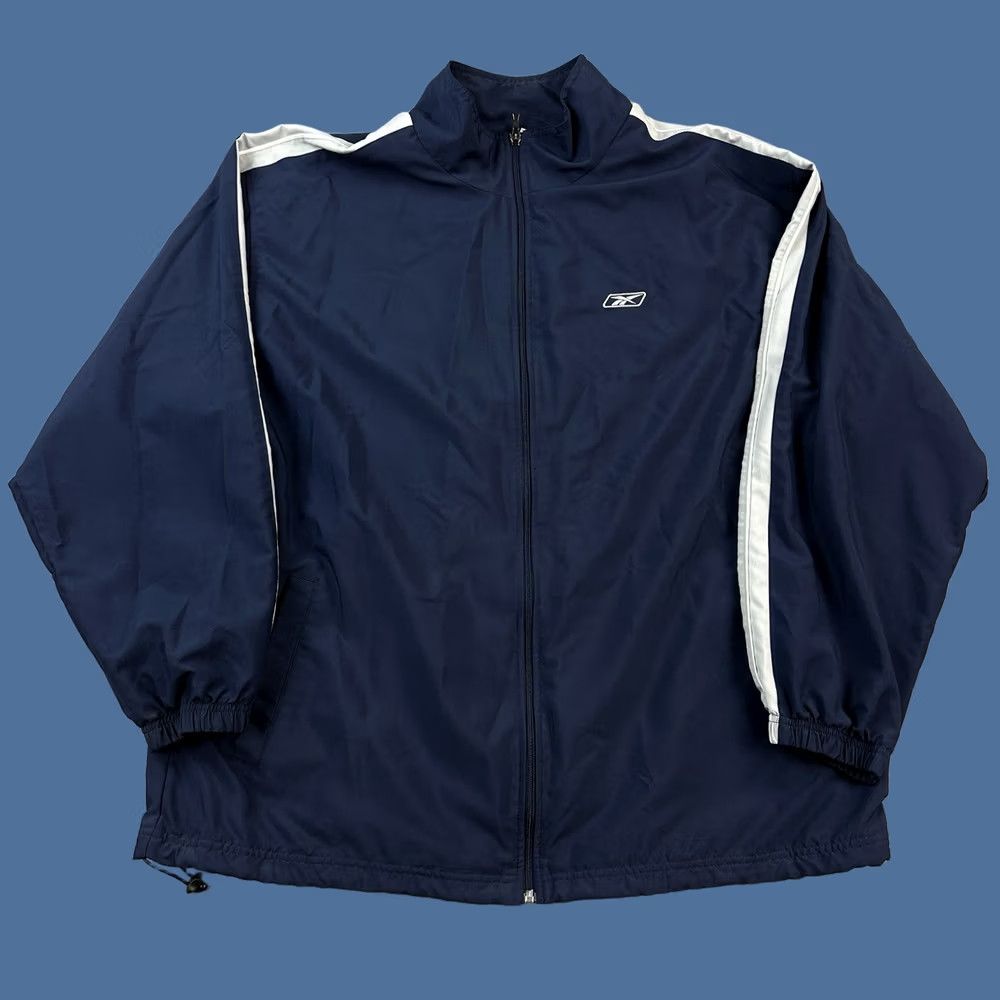 Reebok Vintage Reebok Jacket Mens 2XL Blue White Fleece Lined Windbreaker 90s Y2K Size US XXL / EU 58 / 5 - 1 Thumbnail