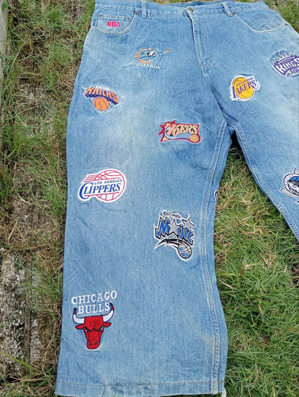 NBA Vintage Unk NBA Embroidery All Team Big Size Jeans Size US 40 / EU 56 - 4 Thumbnail