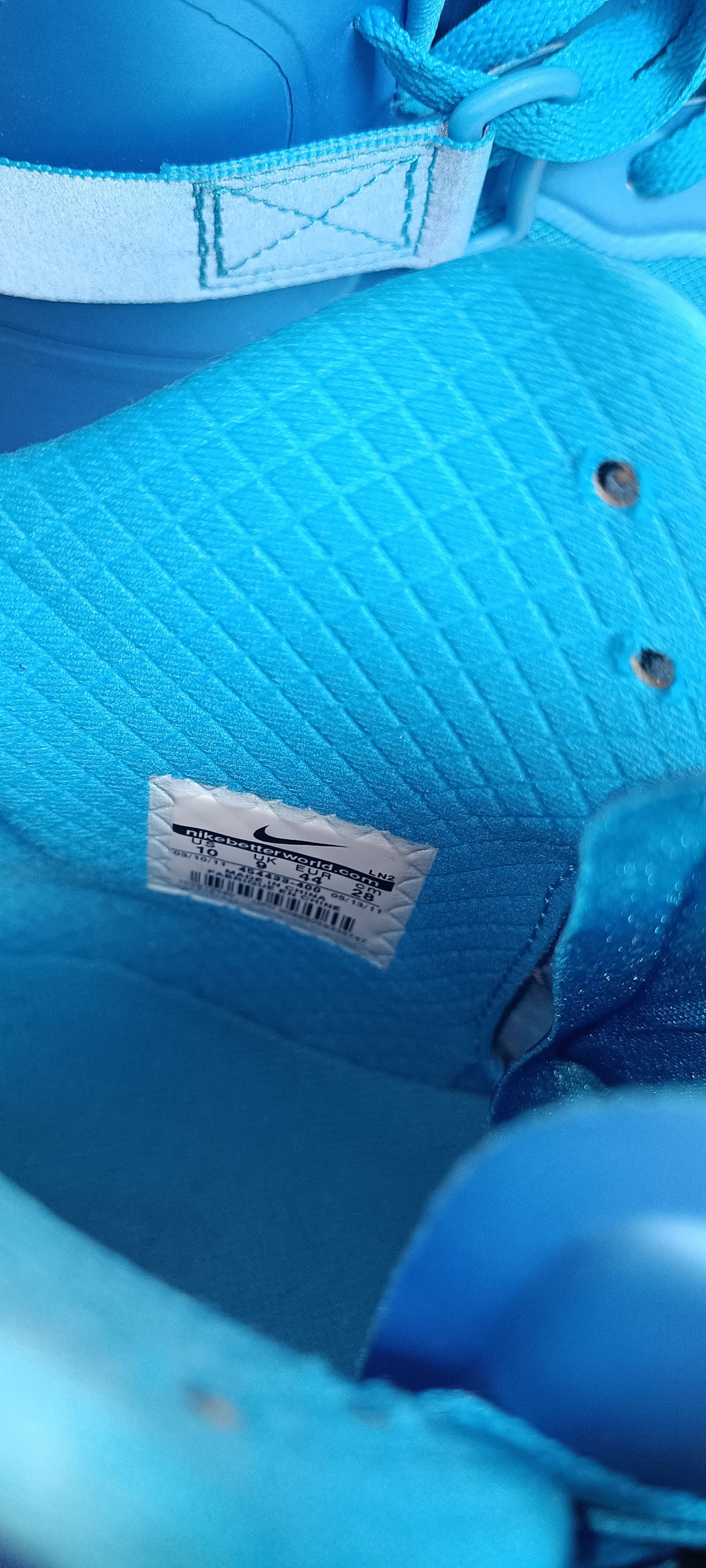 Nike NIKE AIR FORCE 1 HI HYPERFUSE PRM 'BLUE GLOW' DS (2011) Size US 10 / EU 43 - 11 Thumbnail