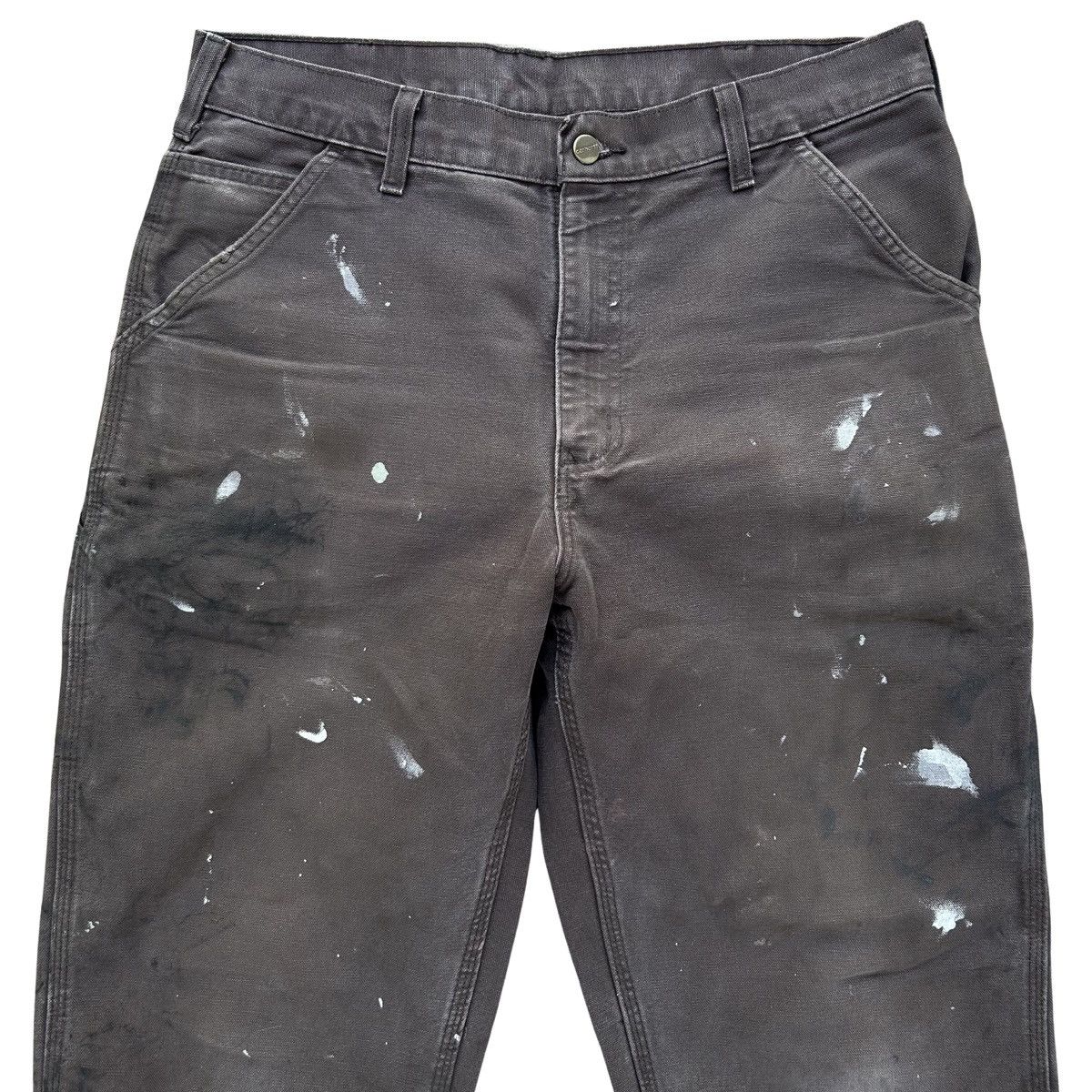 Carhartt Vintage Carhartt Brown Dungaree Pant Faded Size 34 Size US 34 / EU 50 - 2 Thumbnail