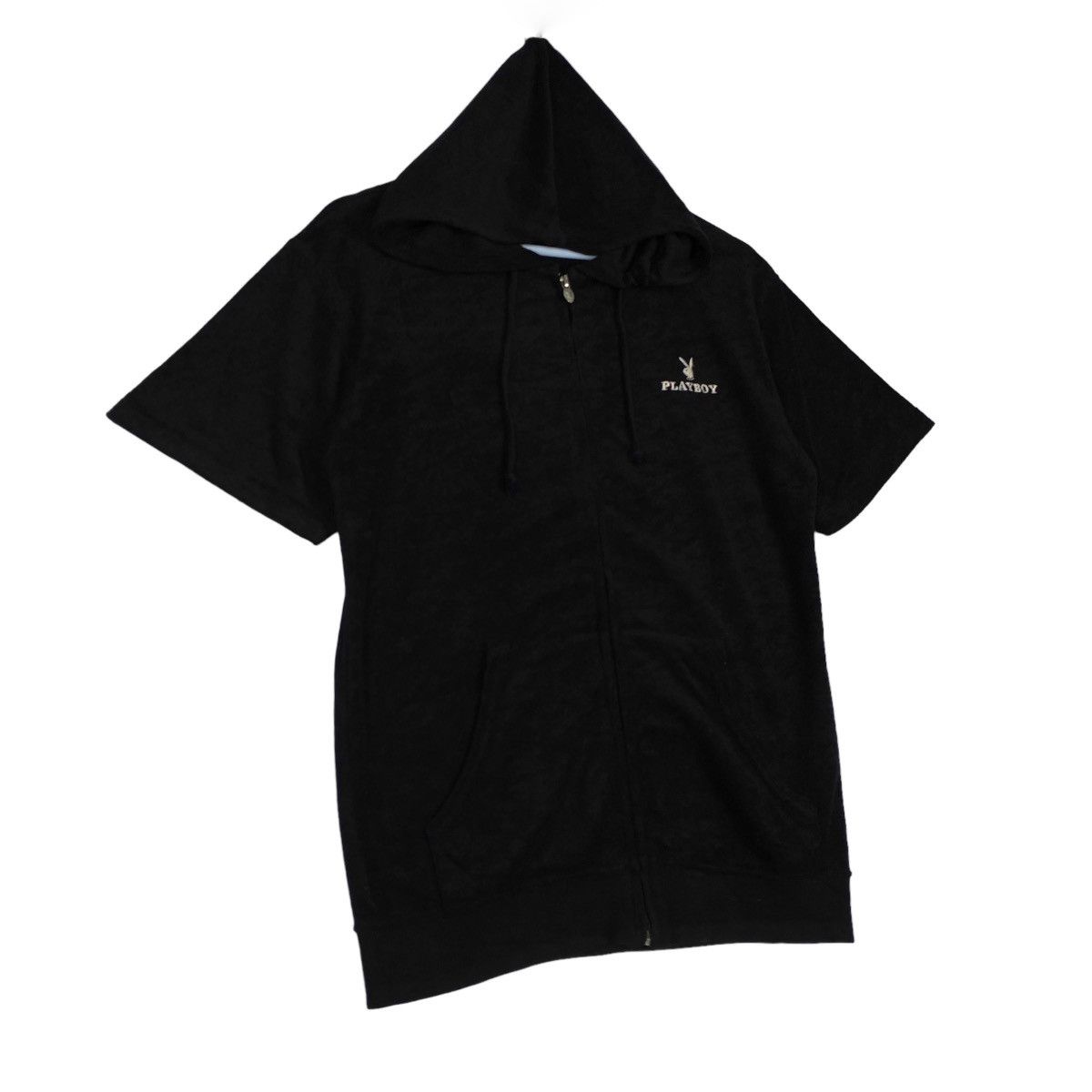 Playboy × Vintage Vintage Playboy Embroidered Full Zip Hoodie Short Sleeve Size US M / EU 48-50 / 2 - 3 Thumbnail