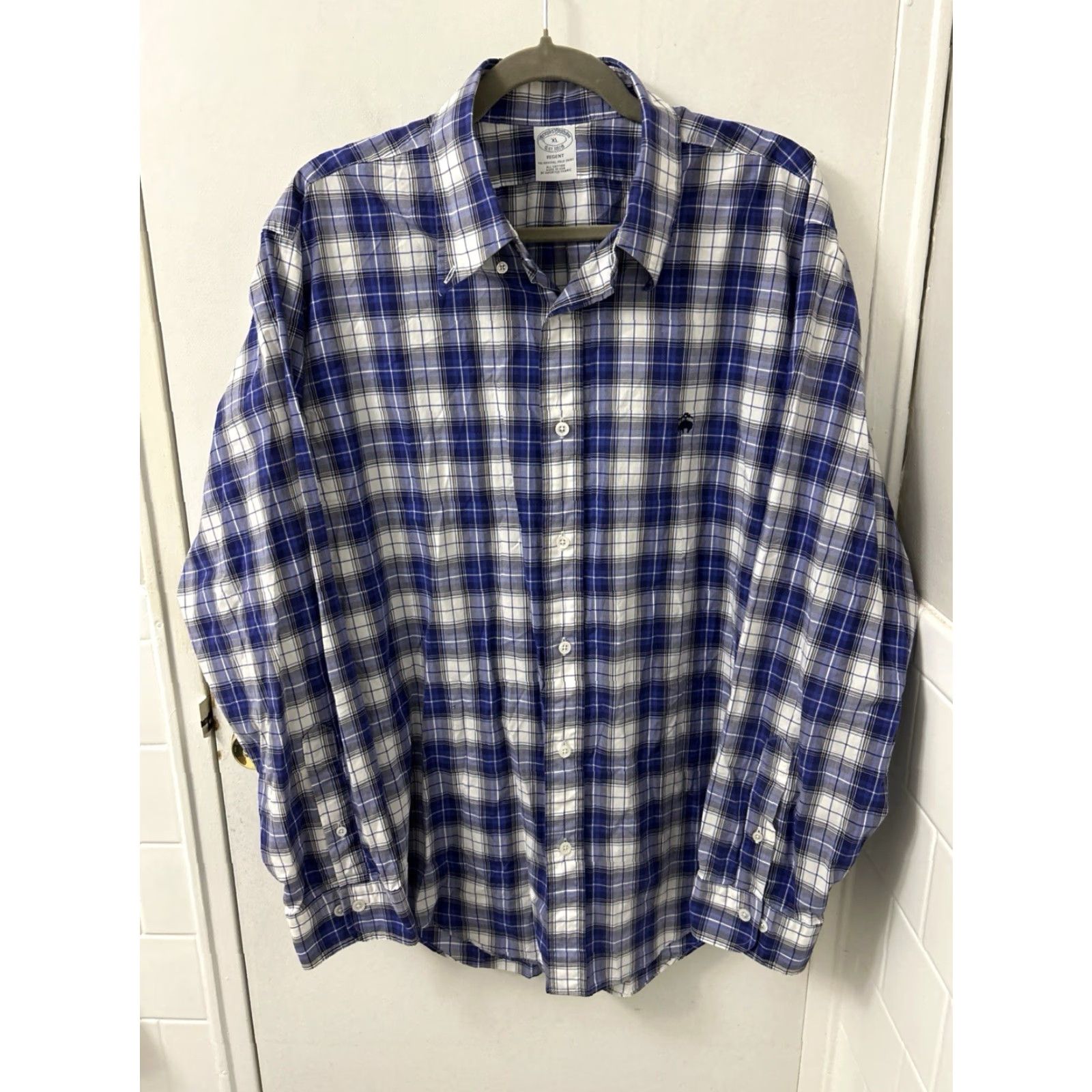 Brooks Brothers VINTAGE Brooks Brothers Original Polo Shirt Mens XL Blue Plaid Regent Button-Down Collar Size US XL / EU 56 / 4 - 2 Thumbnail