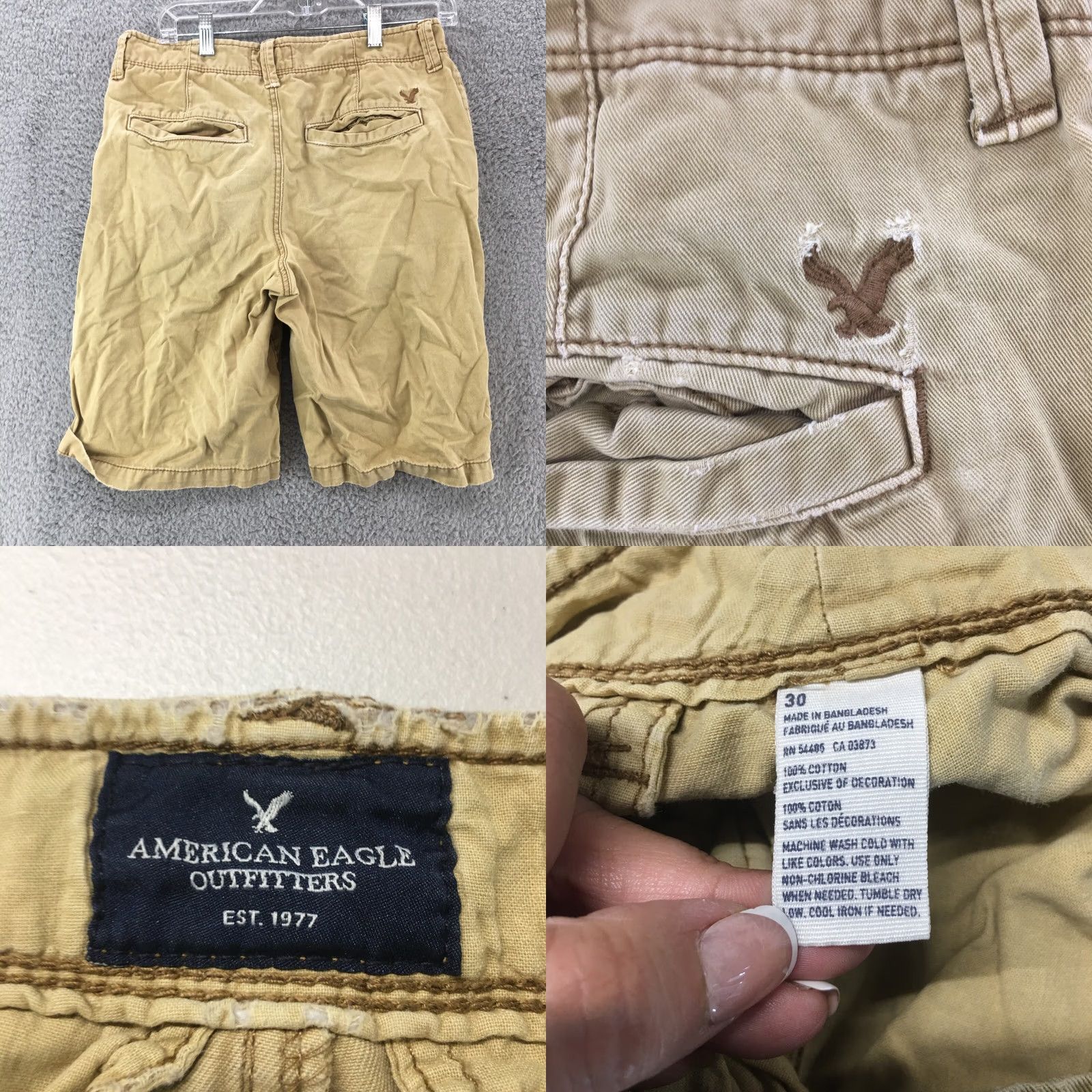 American Eagle Outfitters American Eagle Outfitters Bermuda Shorts Mens 30 Beige Cotton Slash Pocket Casual Shorts Regular Beige Mens 30 Bermuda Cotton Slash Pocket Size US 30 / EU 46 - 8 Thumbnail