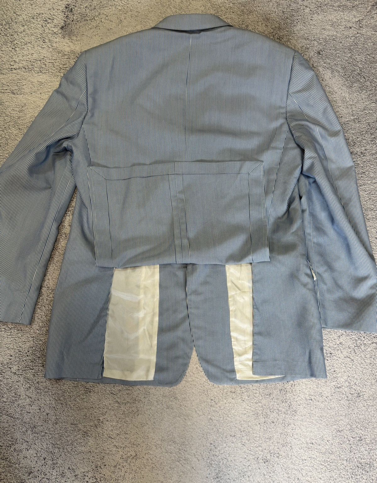 Ermenegildo Zegna Ermenegildo Zegna Soft Silk Blazer 52R Seersucker Luxury Size 42R - 11 Thumbnail