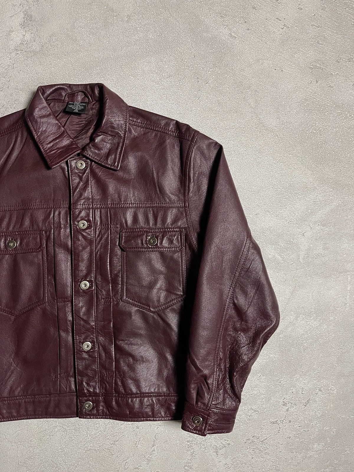 Japanese Brand 1990’s Burgundy Type II Leather Jacket Size US M / EU 48-50 / 2 - 8 Thumbnail
