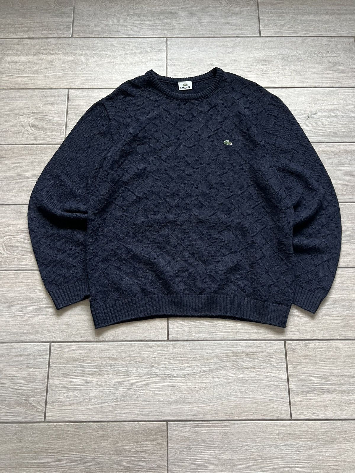 Lacoste Vintage Lacoste Sweater Wool Blue Knit Baggy 90s XL Size 6 Size US XL / EU 56 / 4 - 1 Thumbnail