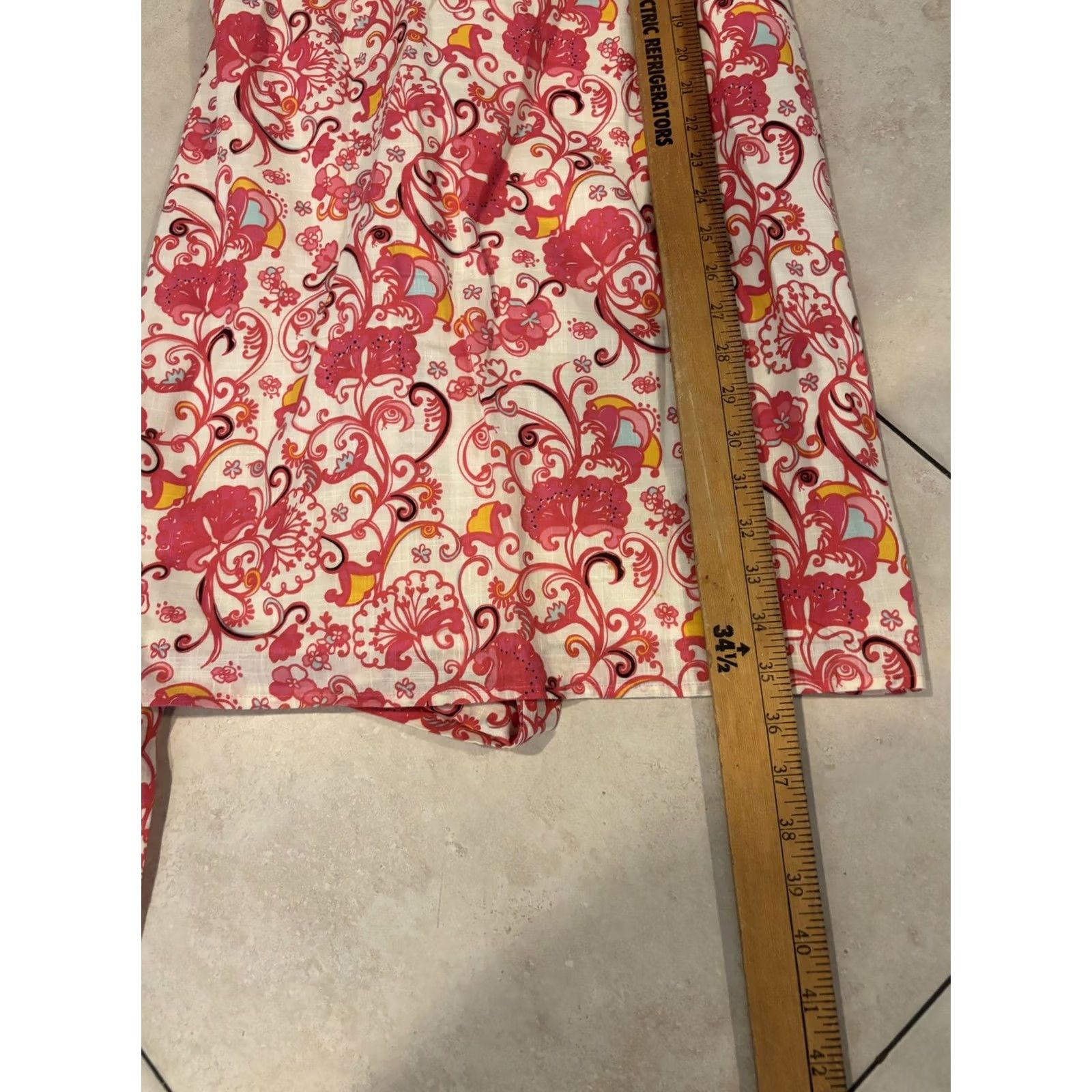 Lilly Pulitzer Lilly Pulitzer Dress Womens 2 Pink Floral Elephant Print Belted Tunic Boho Size XS / US 0-2 / IT 36-38 - 6 Thumbnail