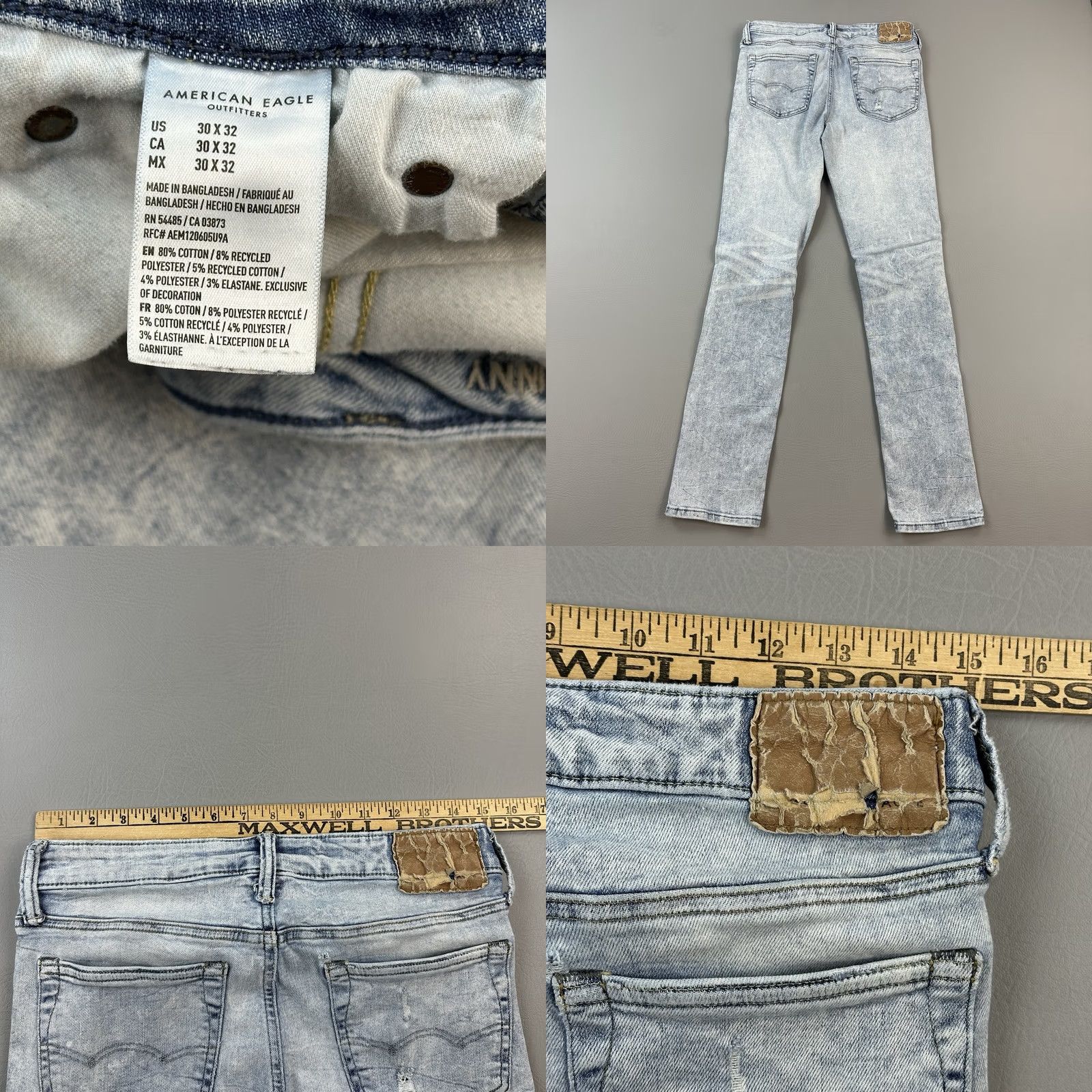 American Eagle Outfitters American Eagle Outfitters Jeans Mens 30x32 30x31 Distressed Skinny AirFlex Stretch Casual Jeans Size US 30 / EU 46 - 8 Thumbnail