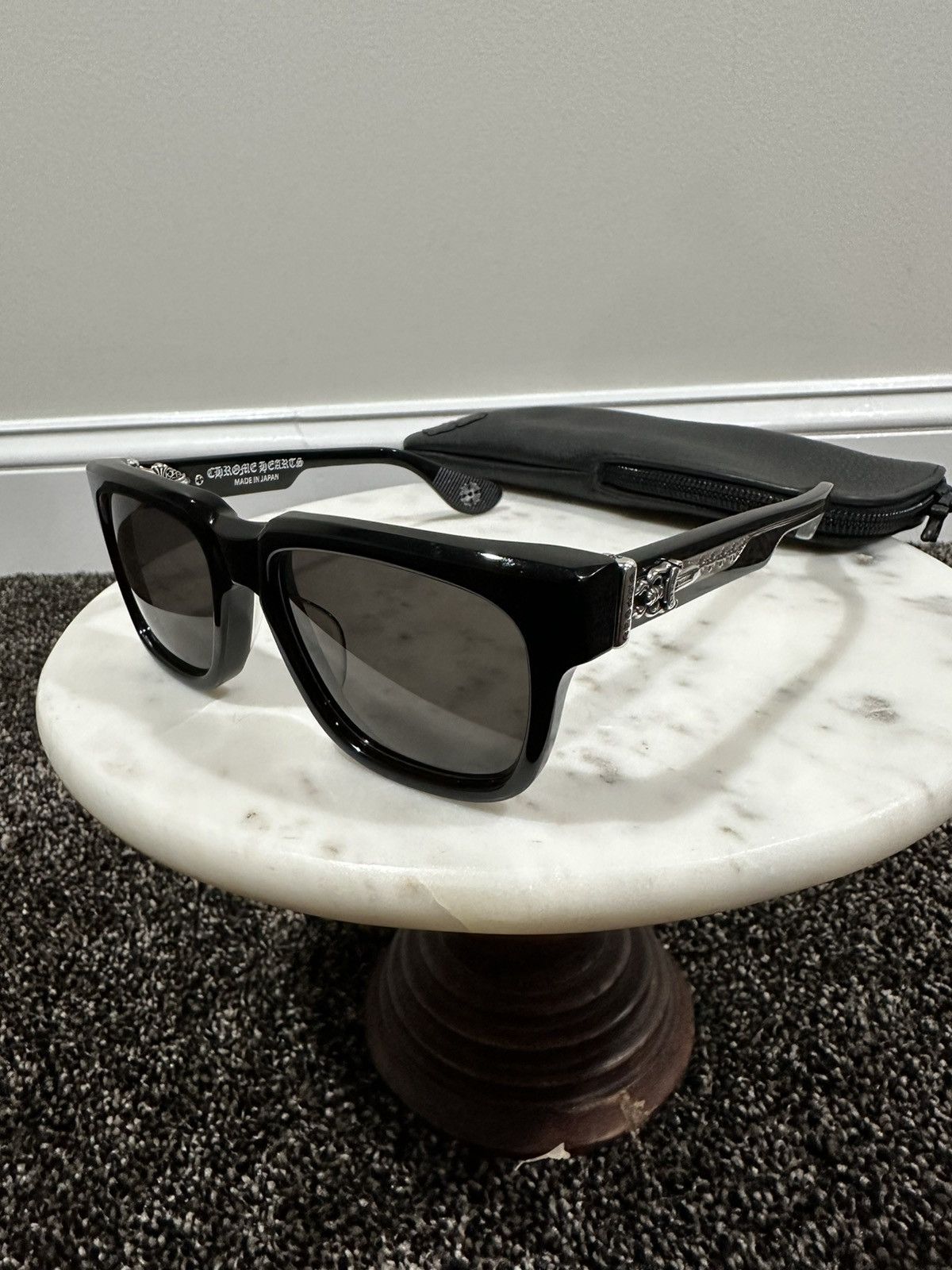 Chrome Hearts Chrome Hearts Box Officer Silver Dagger Black Sunglasses Size ONE SIZE - 14 Thumbnail