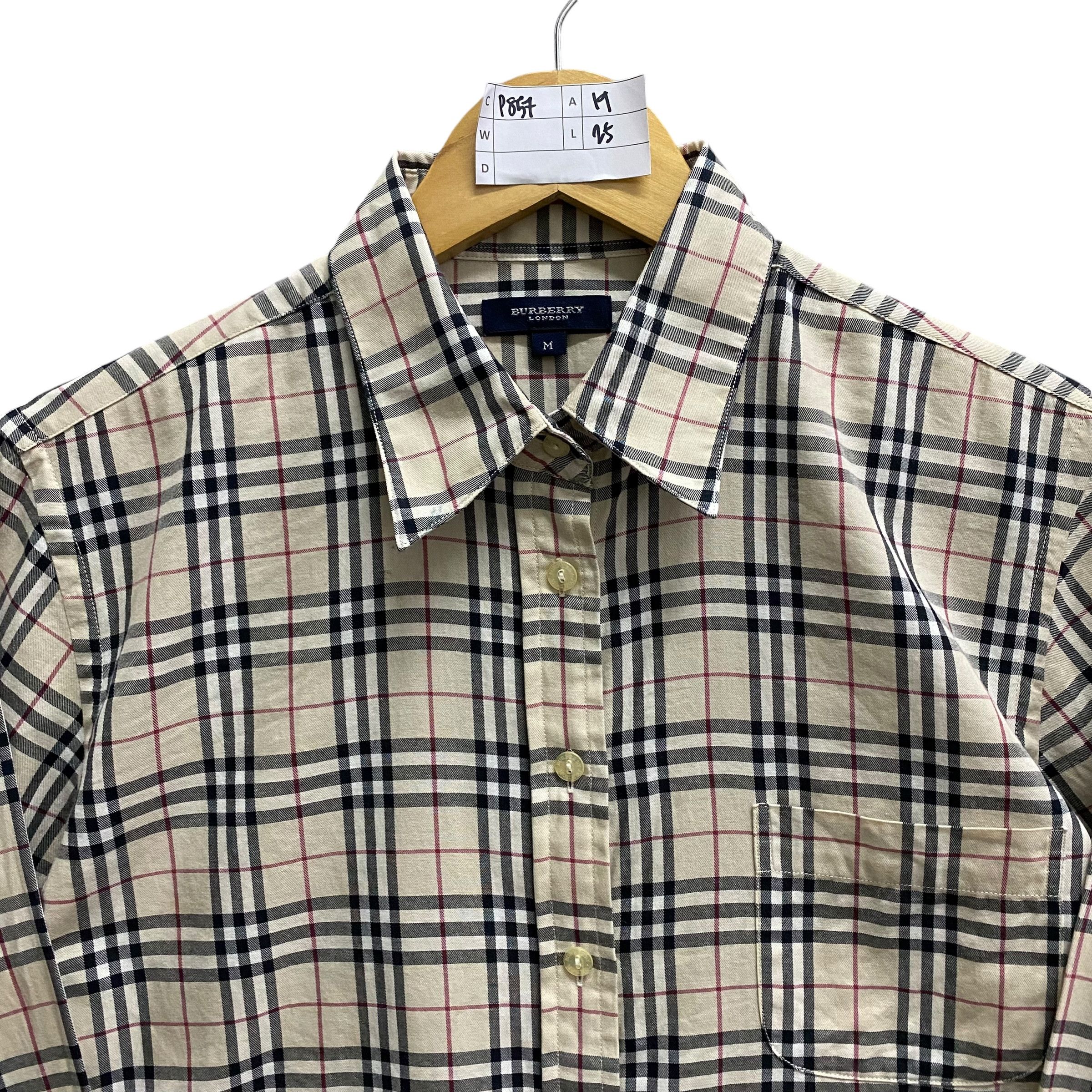 Burberry Vintage Burberry Nova Check Button Ups Shirt Size Medium Size M / US 6-8 / IT 42-44 - 2 Thumbnail