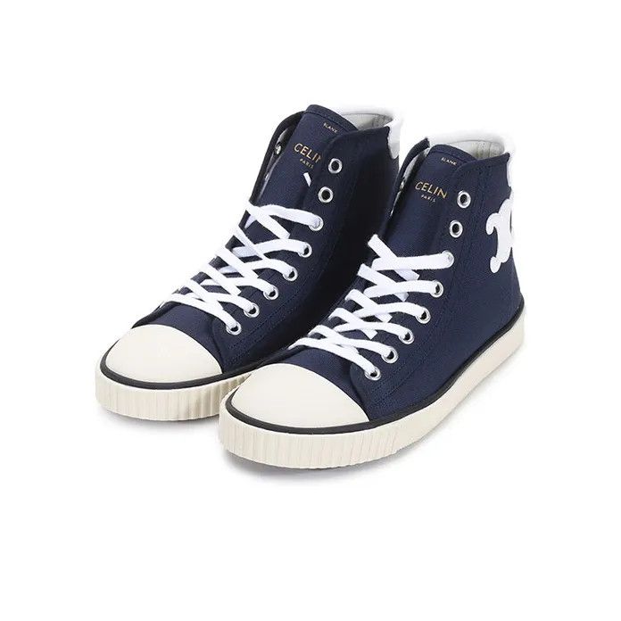 Celine o1bcso1str0924 Blank Mid Lace Up Sneaker Toe Cap Canvas Size US 11 / IT 41 - 3 Thumbnail