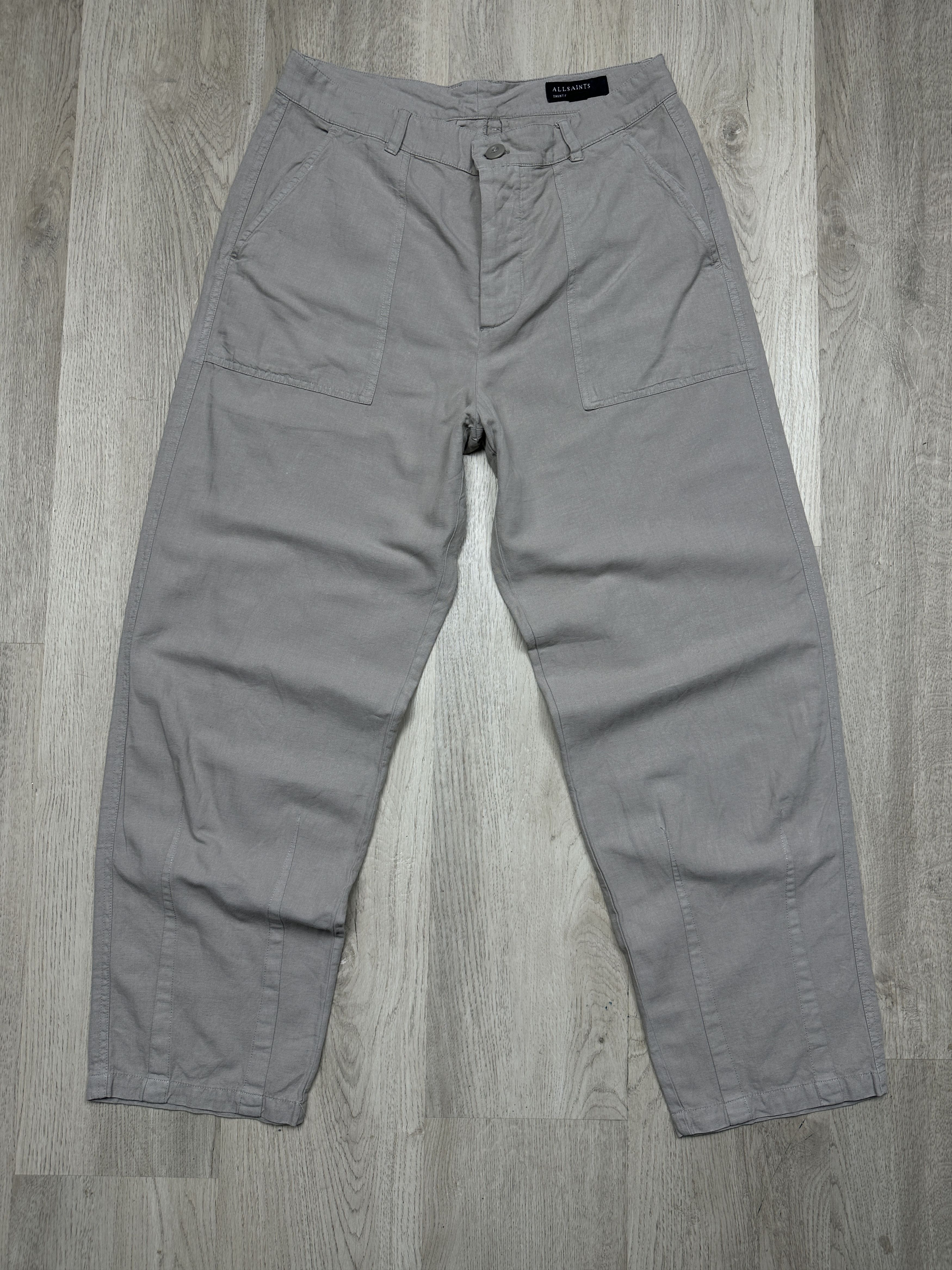 Allsaints Allsaints Mens Linen Archer Trousers Pants Size US 30 / EU 46 - 1 Thumbnail