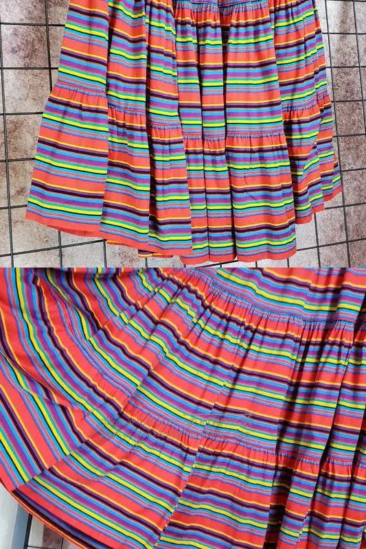 Yves Saint Laurent Yves Saint Laurent Striped Midi Skirt for Women . Size 28" / US 6 / IT 42 - 5 Thumbnail