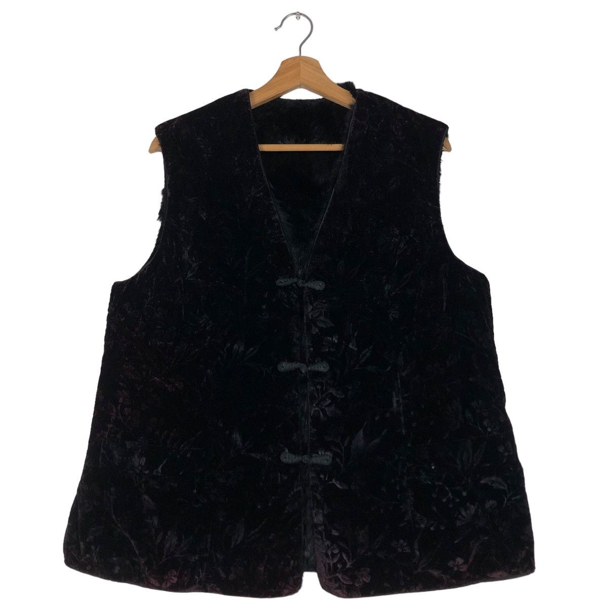 Japanese Brand 🔥Vintage Suede Velvet Vest Flower Full Print Design Size US M / EU 48-50 / 2 - 1 Thumbnail