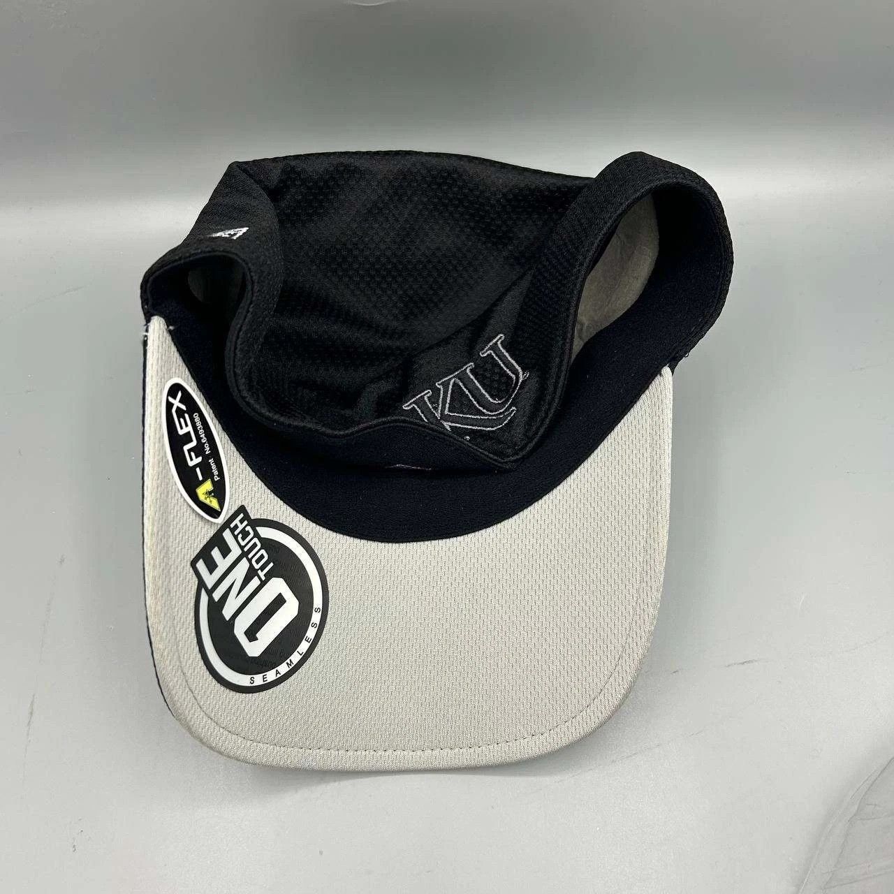 The Game Kansas Jayhawks NCAA Hat Men S-M Black Gray Stretch Fitted Size ONE SIZE - 5 Thumbnail