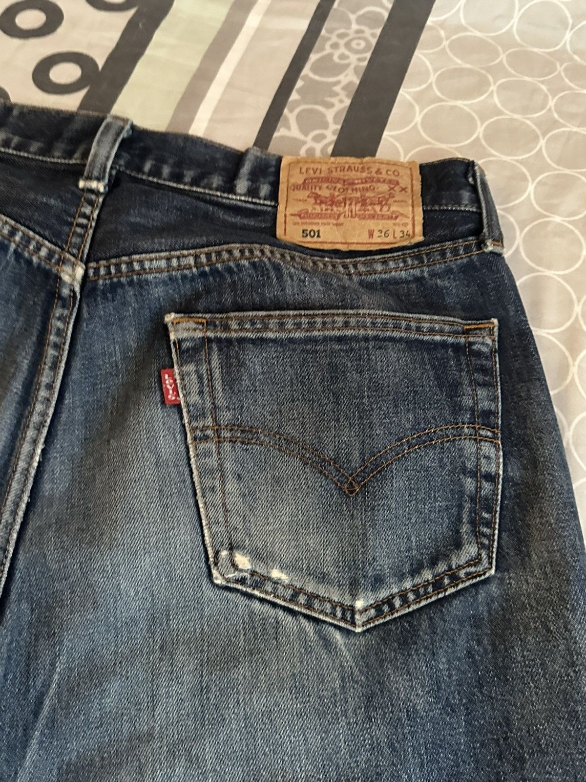 Levi's × Levi's Vintage Clothing × Vintage Vintage distressed Levi’s jeans W34 L32 Size US 34 / EU 50 - 10 Thumbnail