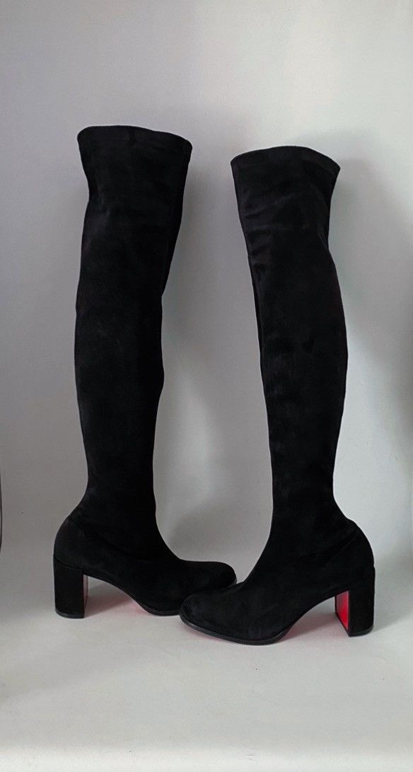 Christian Louboutin Christian Louboutin Stretchadoxa Botta Alta Suede Boots 37 Size US 7 / IT 37 - 11 Thumbnail