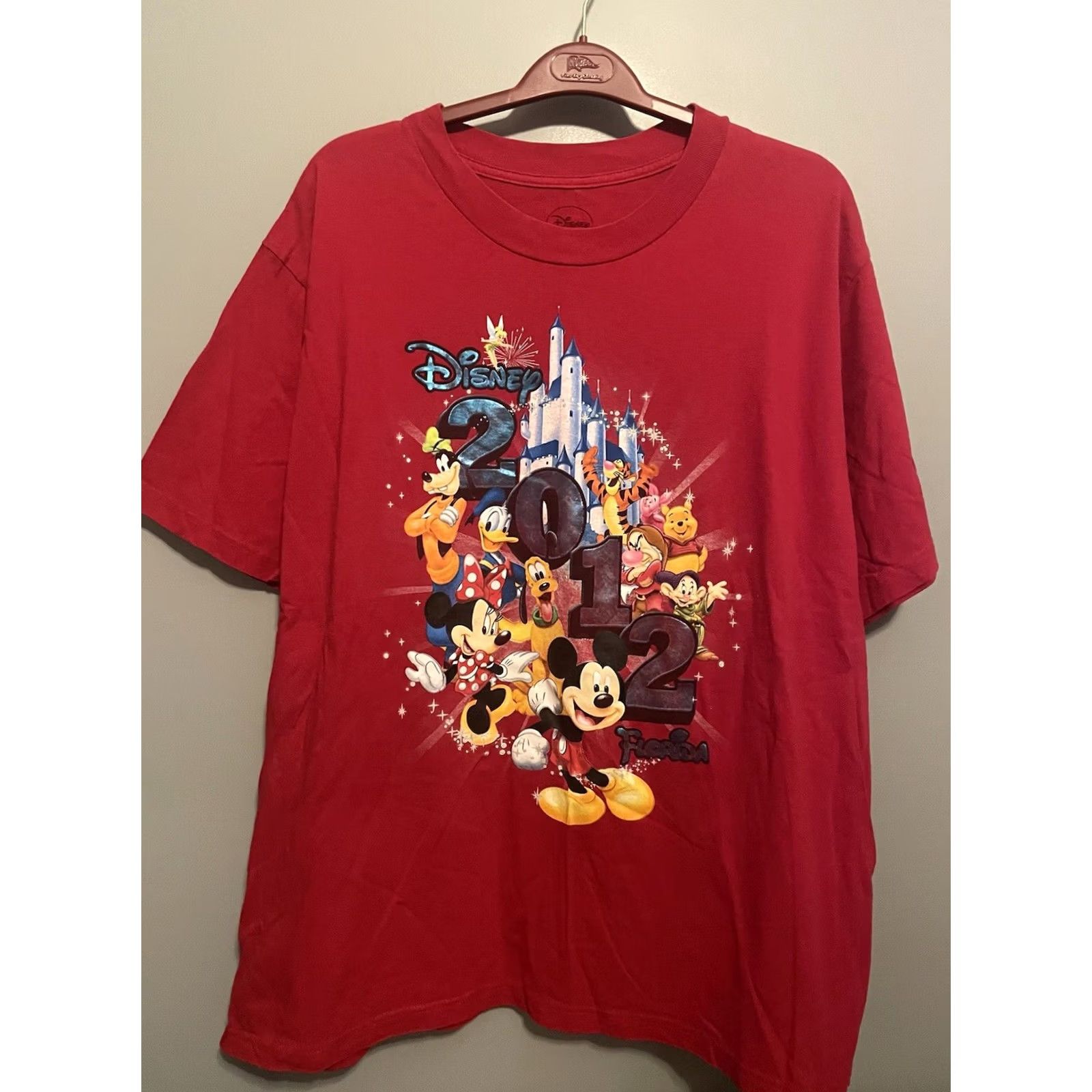 Disney Disney World 2012 T-Shirt Men 2XL Red Crew Neck Mickey Minnie Goofy Disney Resort Tshirt Tee Disney World 2012 Size US XXL / EU 58 / 5 - 2 Thumbnail