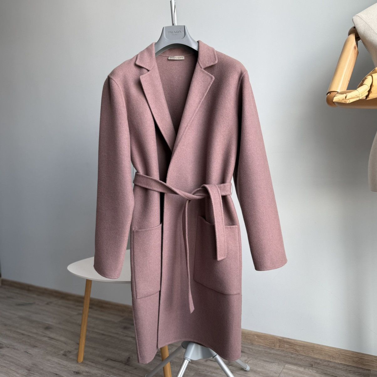 Bottega Veneta Bottega Veneta 100% Cashmere Belted Trench Coat Pink Size S / US 4 / IT 40 - 11 Thumbnail