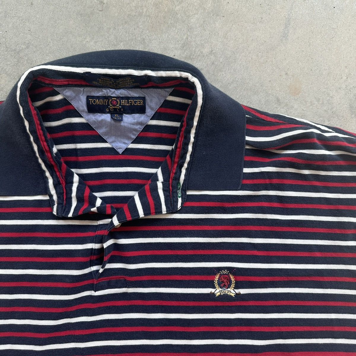 Tommy Hilfiger Tommy Hilfiger Vintage Striped polo Shirt Size US XL / EU 56 / 4 - 1 Thumbnail