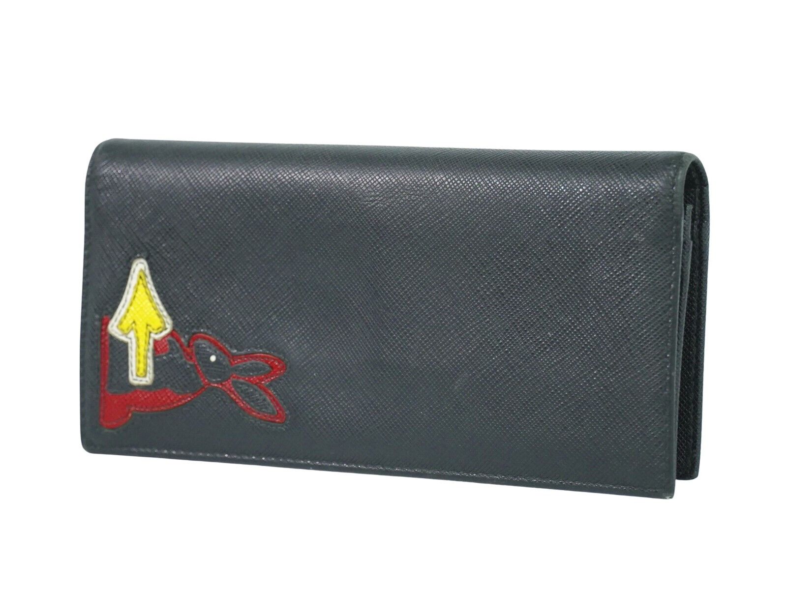 Prada Saffiano Black Leather Wallet (Pre-Owned) Size ONE SIZE - 1 Thumbnail