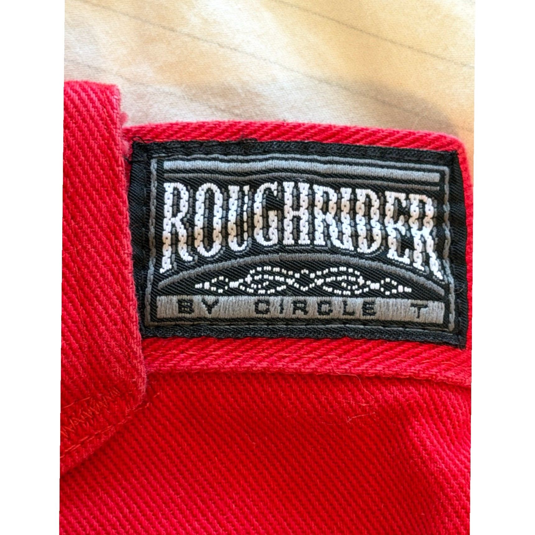 Vintage VINTAGE Roughrider by Circle T Jeans Women’s 32 Red High Waist Western Bare Back Straight Jeans Mens? Size 24" / US 00 / IT 34 - 2 Thumbnail