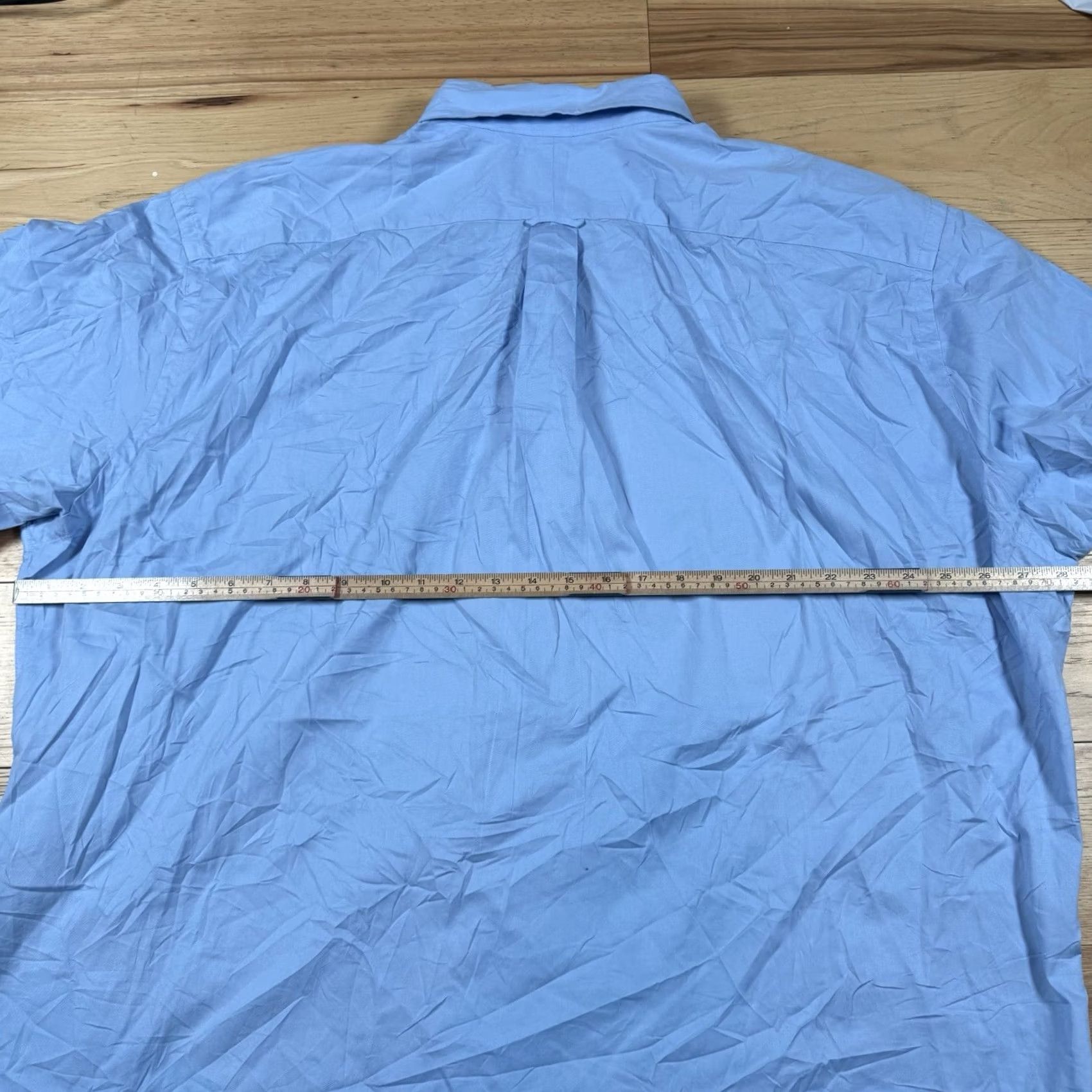 Polo Ralph Lauren VINTAGE Polo Ralph Lauren Shirt Mens 2XLT Blue Feather Weight Twill Dress Preppy Plaid Button-Up Long Sleeve Flannel Big & Tall Mens Size 48R - 5 Thumbnail
