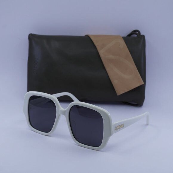 Loewe Loewe LW40134U 25A Sunglasses Ivory Square Frame, Smoke Size ONE SIZE - 10 Thumbnail