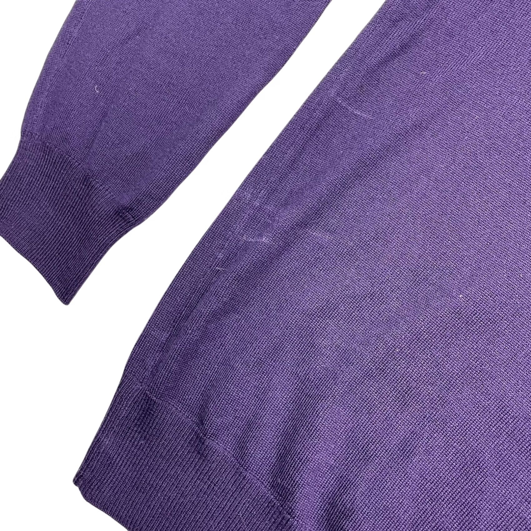 Saks Fifth Avenue Saks Fifth Avenue Mens Sweater Purple Large Wool Crewneck Italy Classic Pullover Size US L / EU 52-54 / 3 - 8 Thumbnail