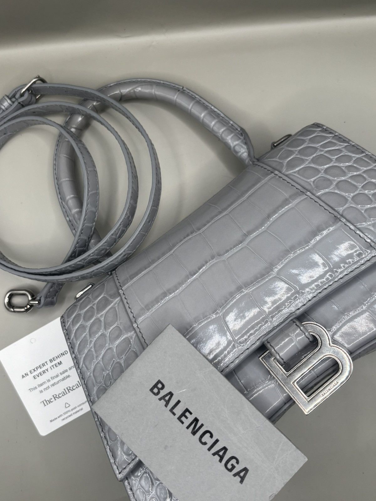 Balenciaga Balenciaga HourGlass Embossed Leather Too Handle Size ONE SIZE - 18 Thumbnail