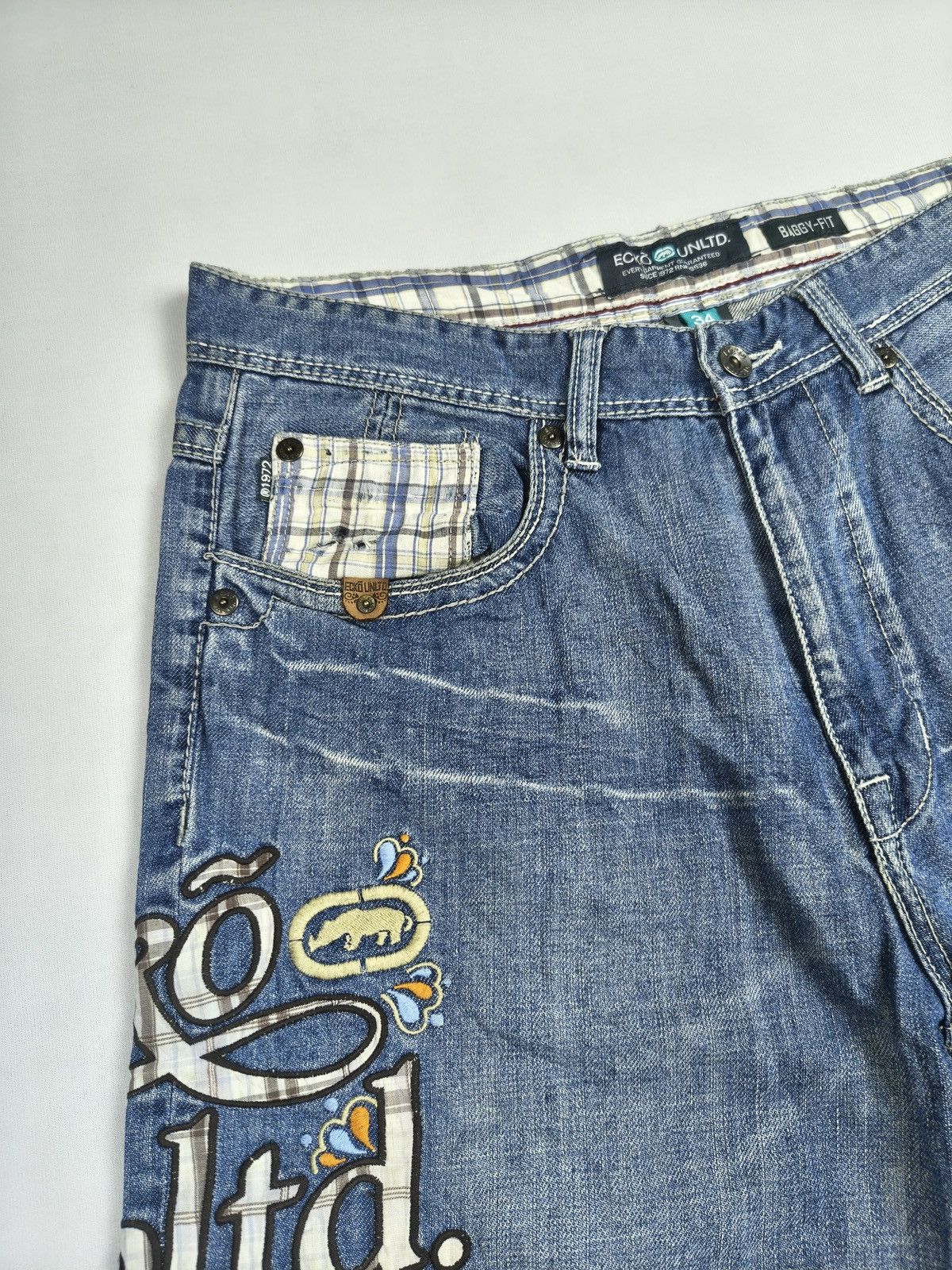 Ecko Unltd. Ecko Unltd baggy plaid pocket graphic y2k jorts (060) Size US 34 / EU 50 - 8 Thumbnail