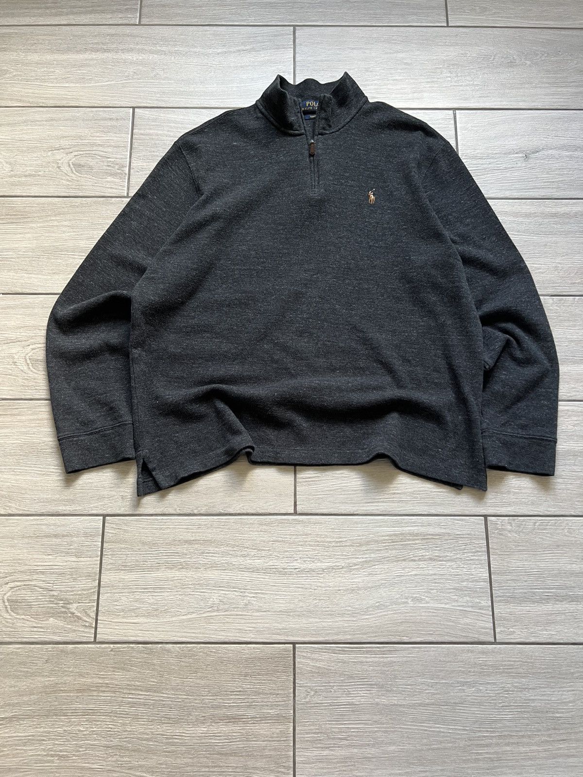 Polo Ralph Lauren × Vintage Vintage Y2K Polo Ralph Lauren 1/4 zip Old Money Sweatshirt Size US L / EU 52-54 / 3 - 4 Thumbnail