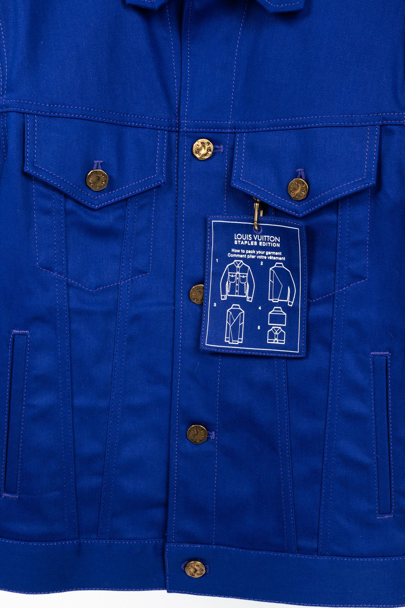 Louis Vuitton Louis Vuitton Staples Edition DNA Denim Cobalt Blue Jacket Size US XS / EU 42 / 0 - 9 Thumbnail