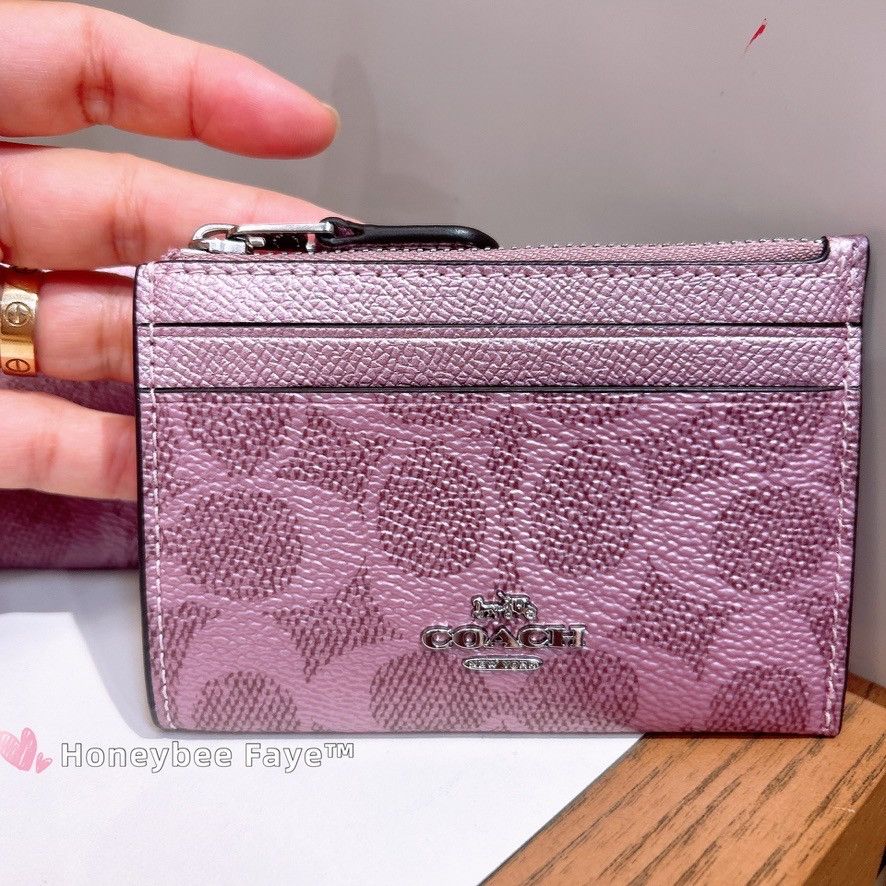 Coach Mini Skinny Id Case In Signature Canvas CCS50 Size ONE SIZE - 1 Thumbnail