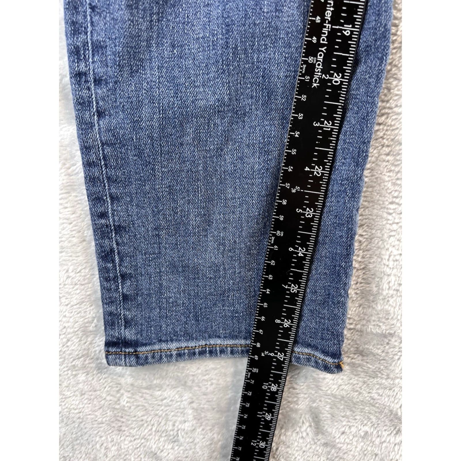 J.Crew VINTAGE J.CREW Slim Boyfriend Jeans Womens 27 Blue Straight Leg Distressed Denim Size 27" / US 4 / IT 40 - 4 Thumbnail
