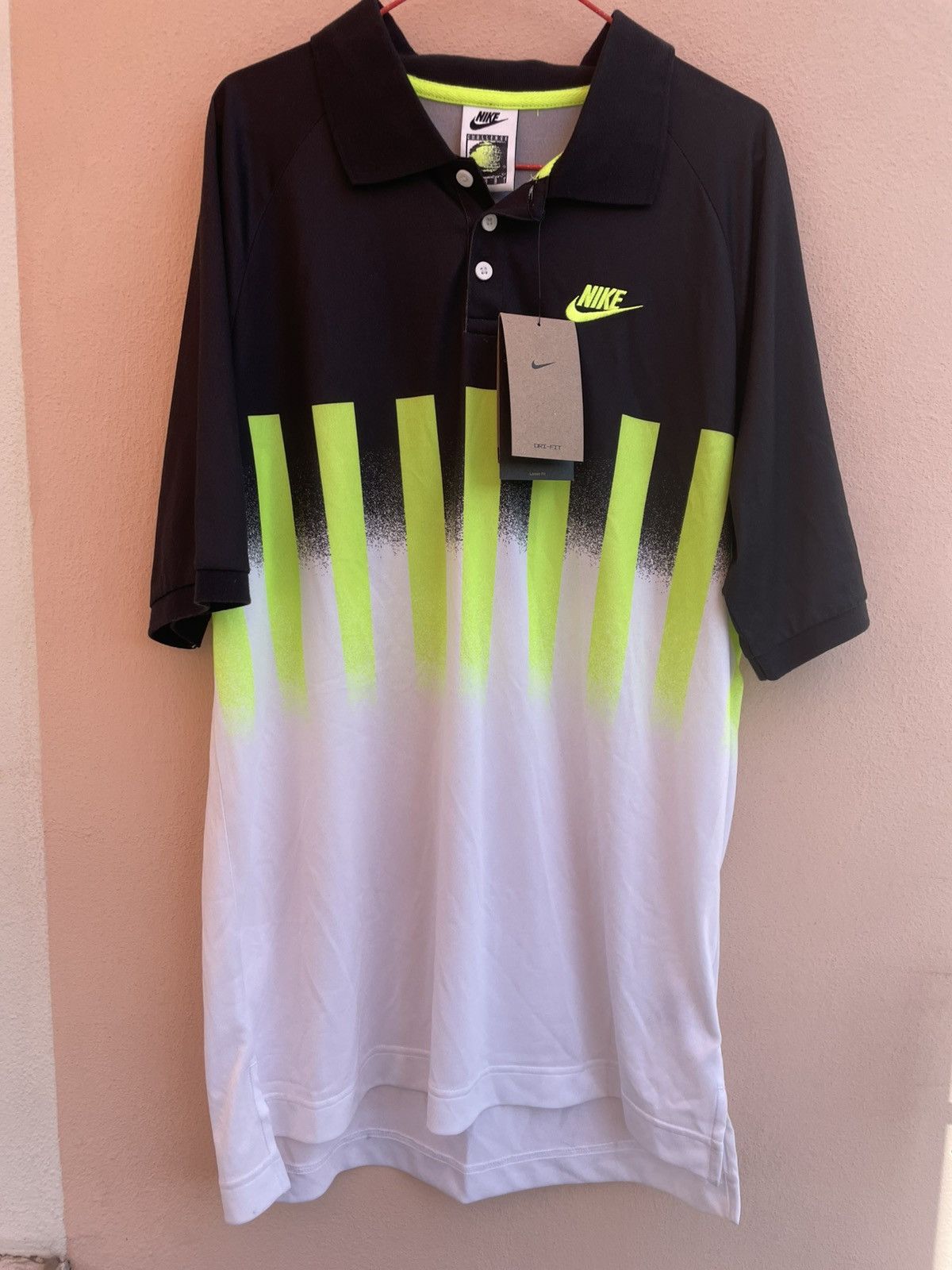 Nike Nike Re-Issue Polo Size S Black Volt Tennis Challenge Agassi Size US S / EU 44-46 / 1 - 1 Thumbnail