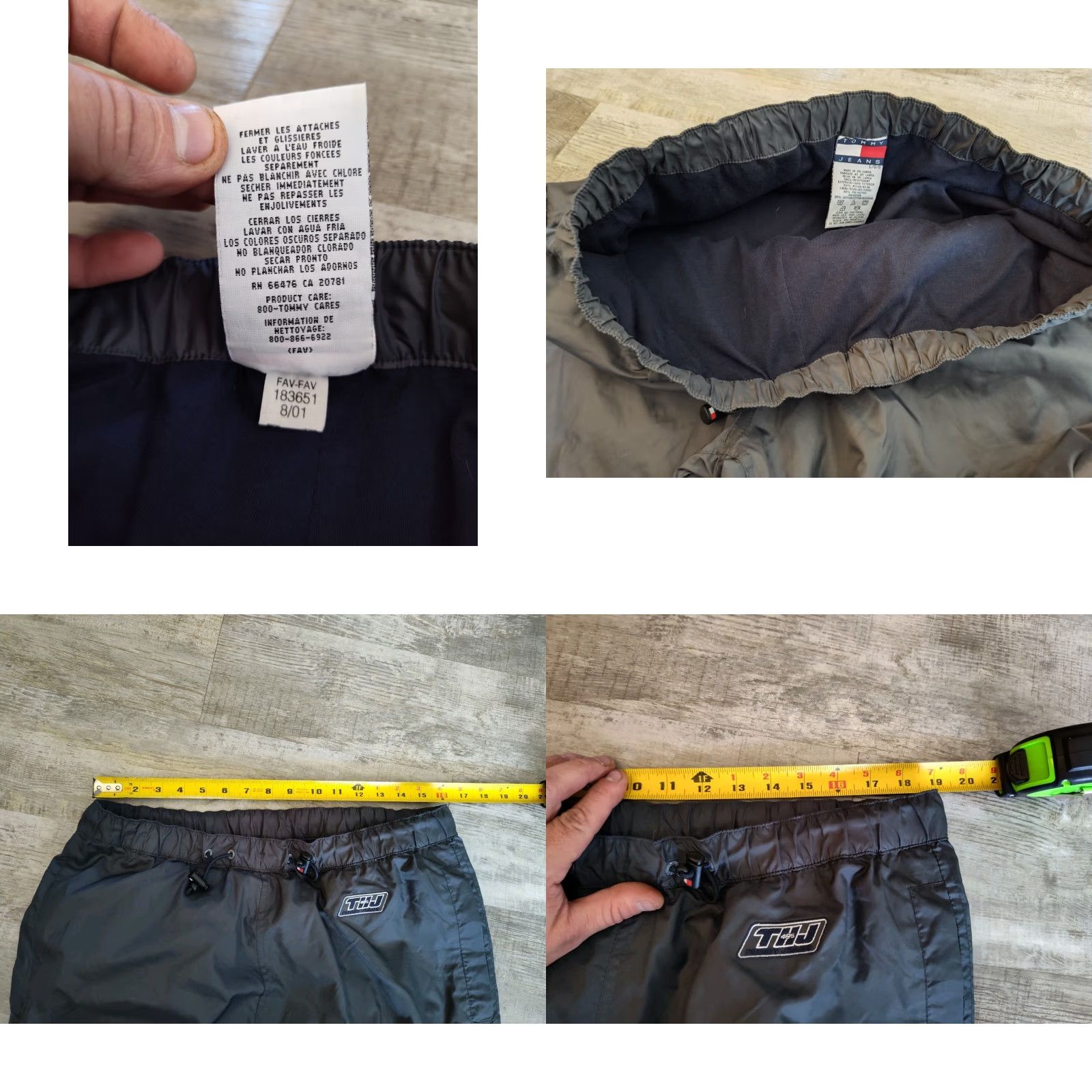 Tommy Hilfiger Vintage Tommy Hilfiger Jeans Windbreaker Pants Men L Gray Y2K 90s Retro Hip Hop Size US 33 - 8 Thumbnail