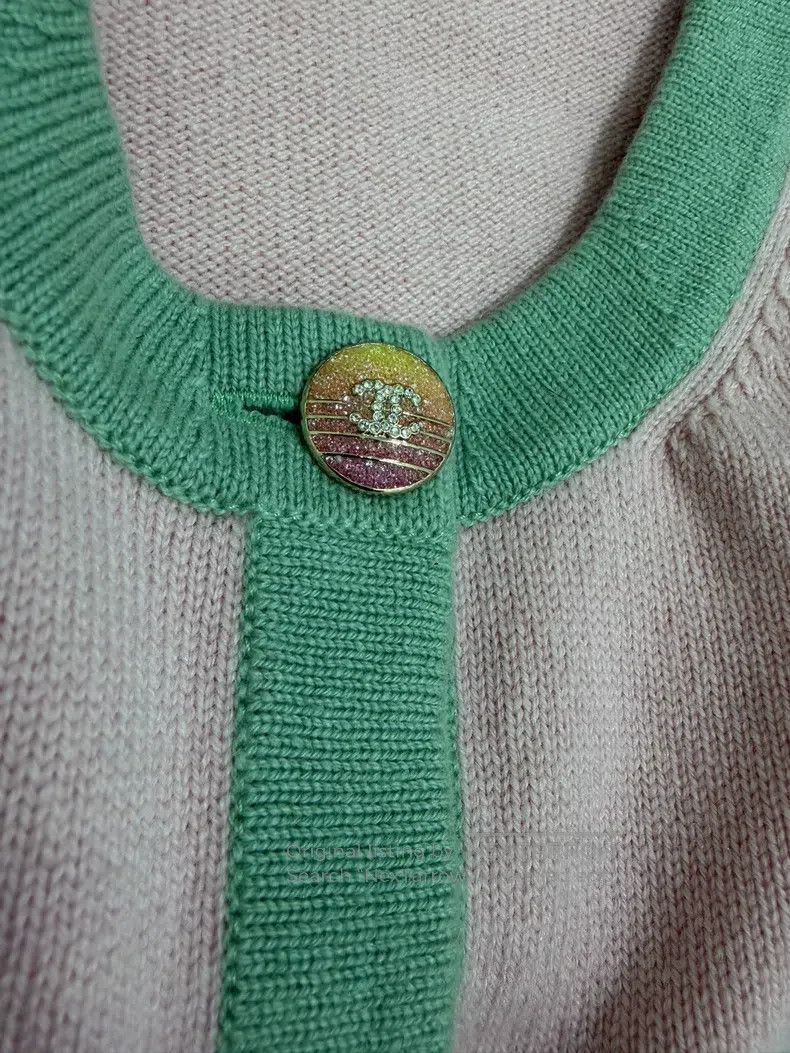 Chanel Chanel Early spring show pink and green four-pocket knitte Size XS / US 0-2 / IT 36-38 - 3 Thumbnail