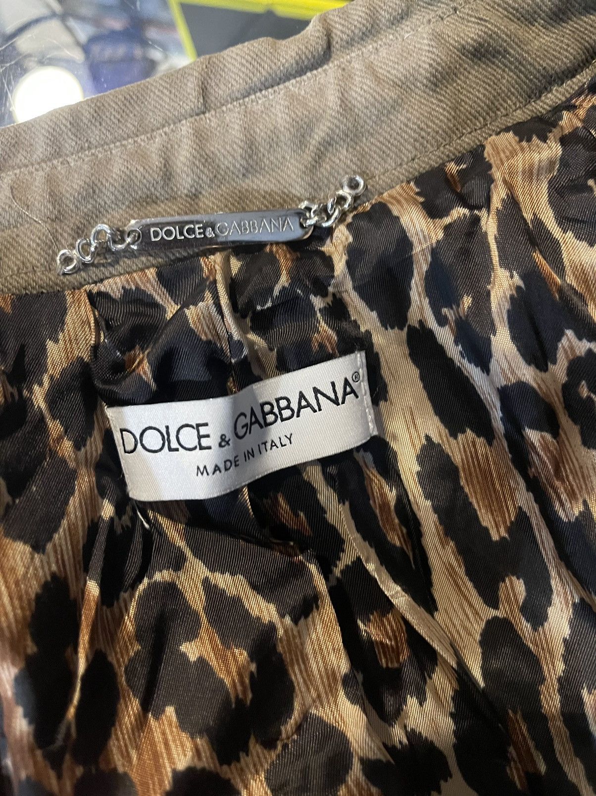 Dolce & Gabbana VINTAGE DOLCE & GABBANA MILITARY KHAKI DENIM JACKET Size S / US 4 / IT 40 - 3 Thumbnail