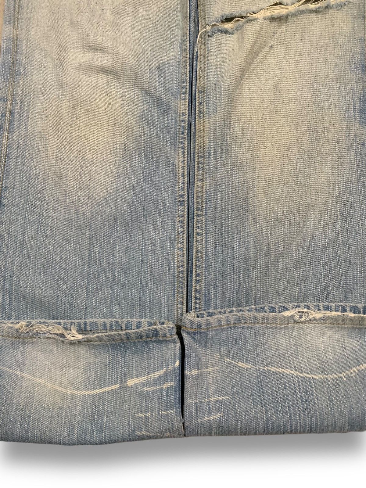 Tornado Mart Vintage NCFM Leather Pocket Clawmark Distressed Jeans Size US 32 / EU 48 - 8 Thumbnail
