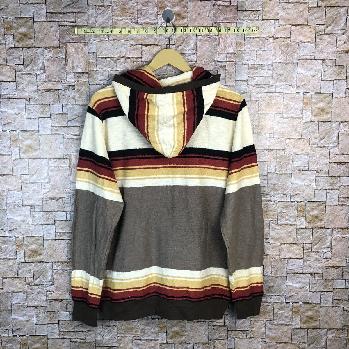 Japanese Brand Power To The People Stripe Hoddie Knitwear #A480 Size M / US 6-8 / IT 42-44 - 13 Thumbnail