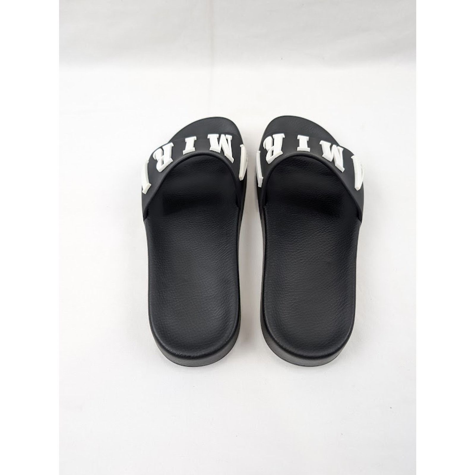 Amiri o1rshd1 Logo Pool Slide Slipper in Black/White Size US 14 / EU 47 - 16 Thumbnail