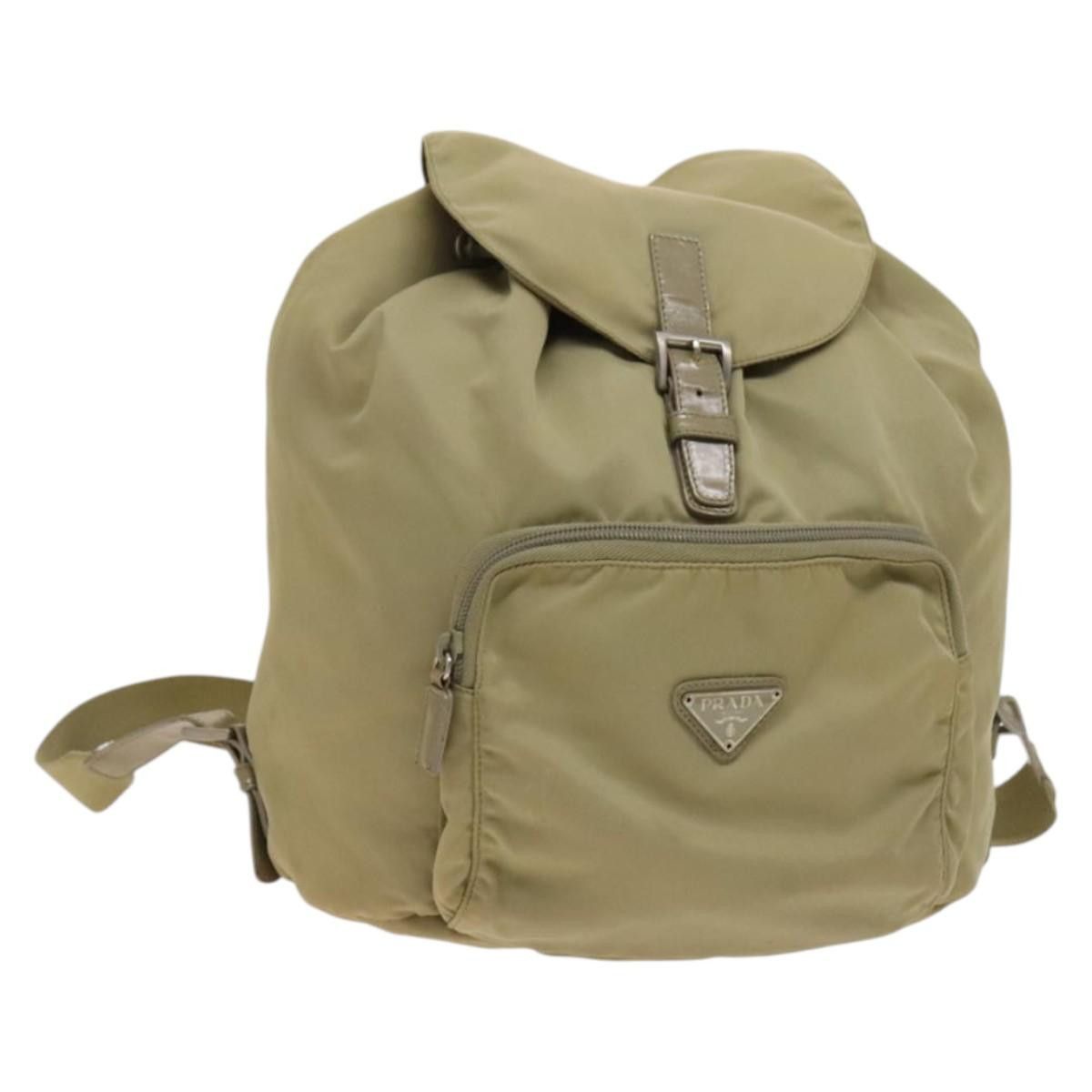 Prada PRADA Backpack Nylon Khaki Silver Size ONE SIZE - 1 Thumbnail