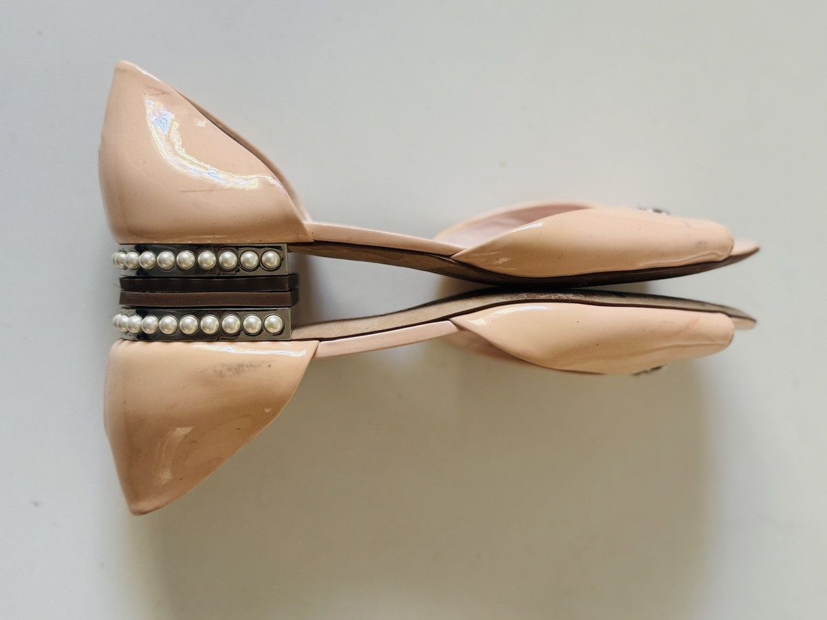 Chanel Chanel d'Orsay Peep toe flats with pearl size 37 Size US 6 / IT 36 - 6 Thumbnail