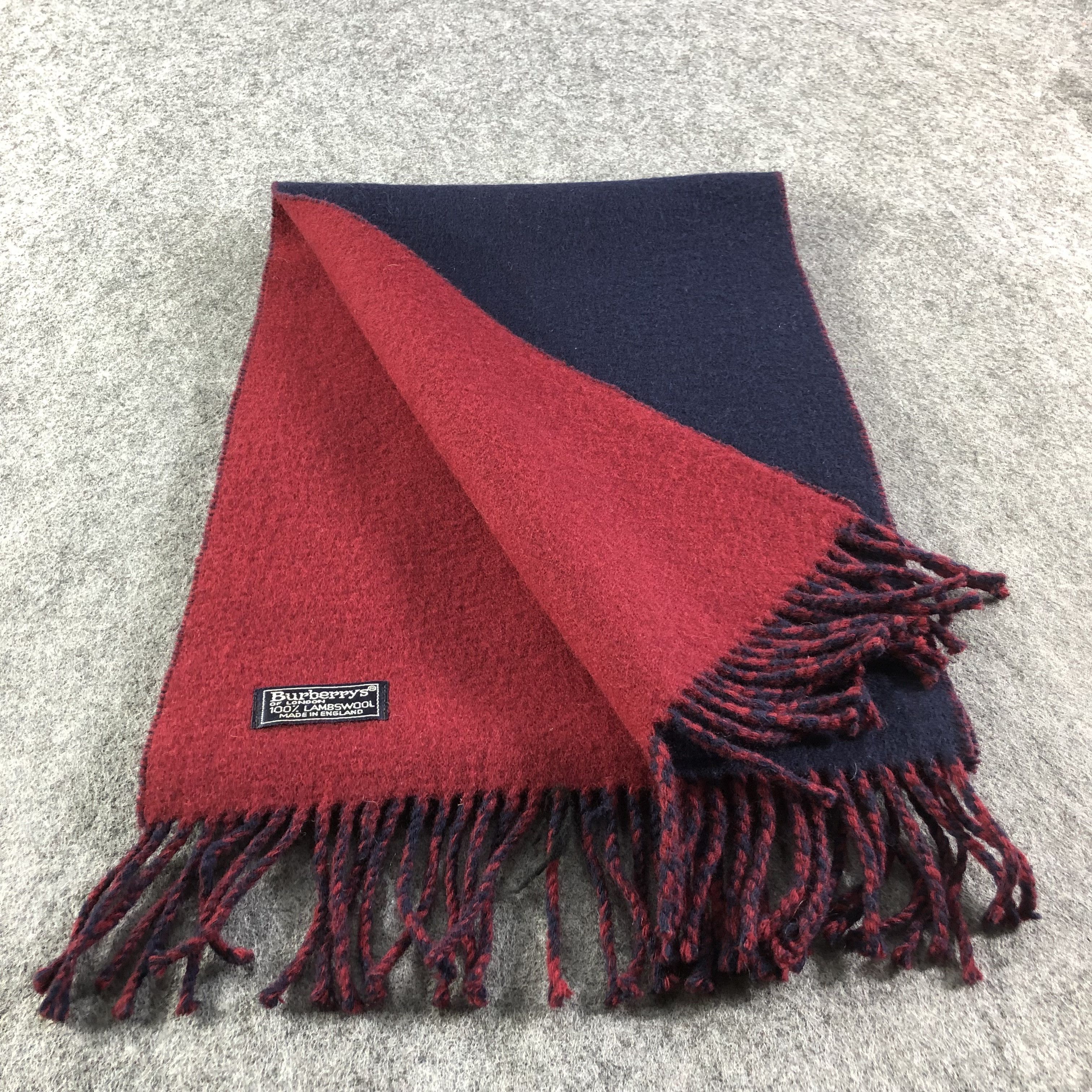 Burberry Burberrys Plain Reversible Wool Scarf Muffler V1622 Size ONE SIZE - 4 Thumbnail