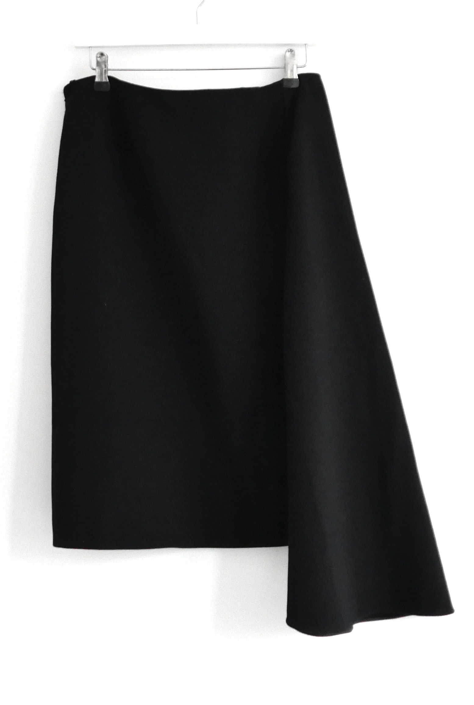 Prada Prada Fall 2013 Black Crepe Asymmetric Skirt Size 32" / US 10 / IT 46 - 3 Thumbnail